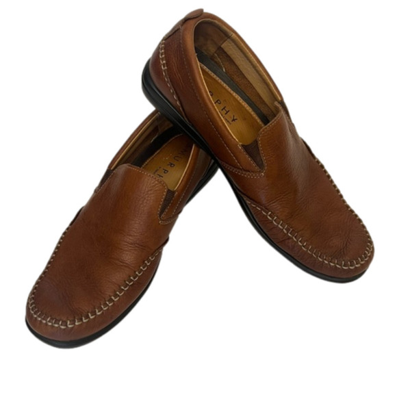 J. Murphy Cort Whipstitch Venetian Leather Loafers Men’s Size 9M Made in Brazil main image 7